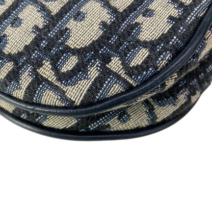 Dior Saddle Bag Trotter Navy Ivory Leather — view 8