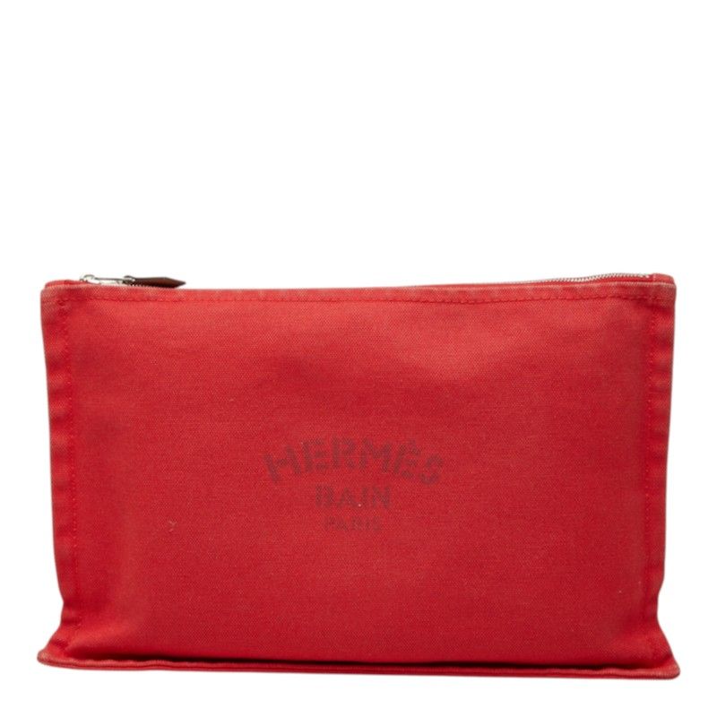 Hermes Yachting GM Pouch Red Cotton