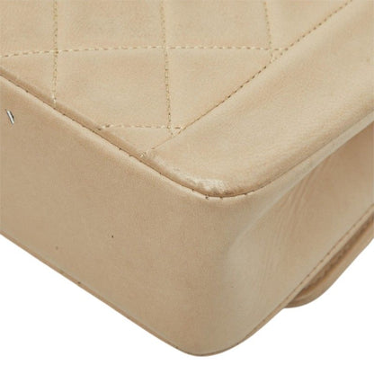 Chanel Diana CC Logo Chain Shoulder Bag Crossbody Beige Gold Lambskin — view 6