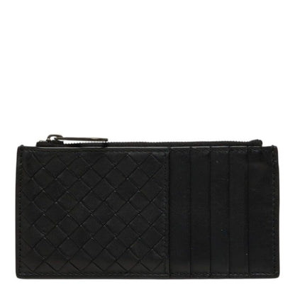 Bottega Veneta Intrecciato Card Case Black Leather