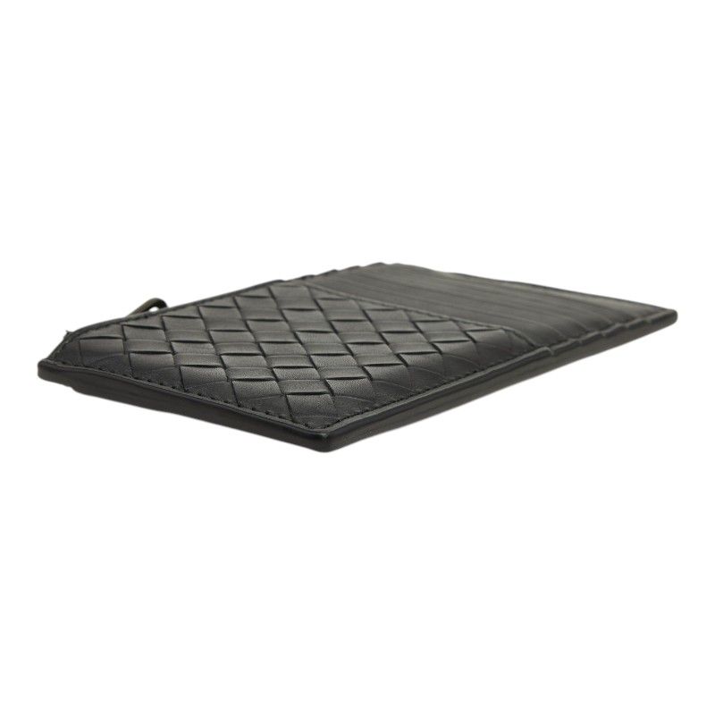 Bottega Veneta Intrecciato Card Case Black Leather — view 5