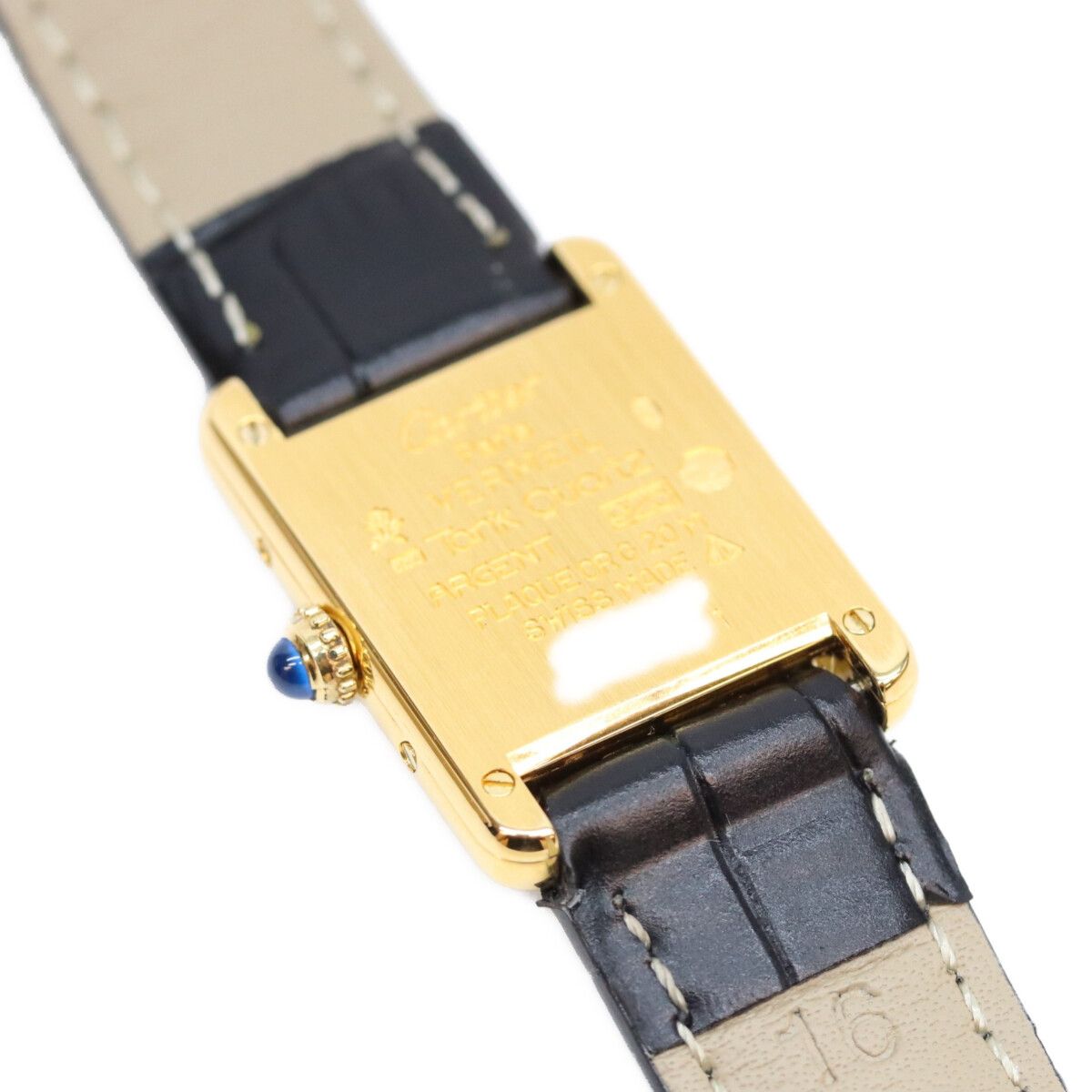Cartier Must Tank SM Vermeil Opaline Silver Dial Watch — view 5