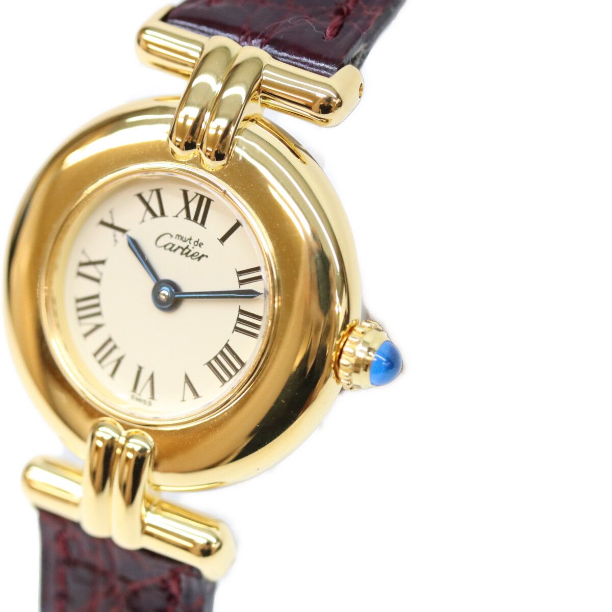 Cartier 925 Must Colisee Vermeil SM Ivory Roman Dial Watch — view 3