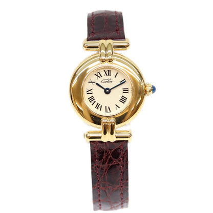 Cartier 925 Must Colisee Vermeil SM Ivory Roman Dial Watch — view 2
