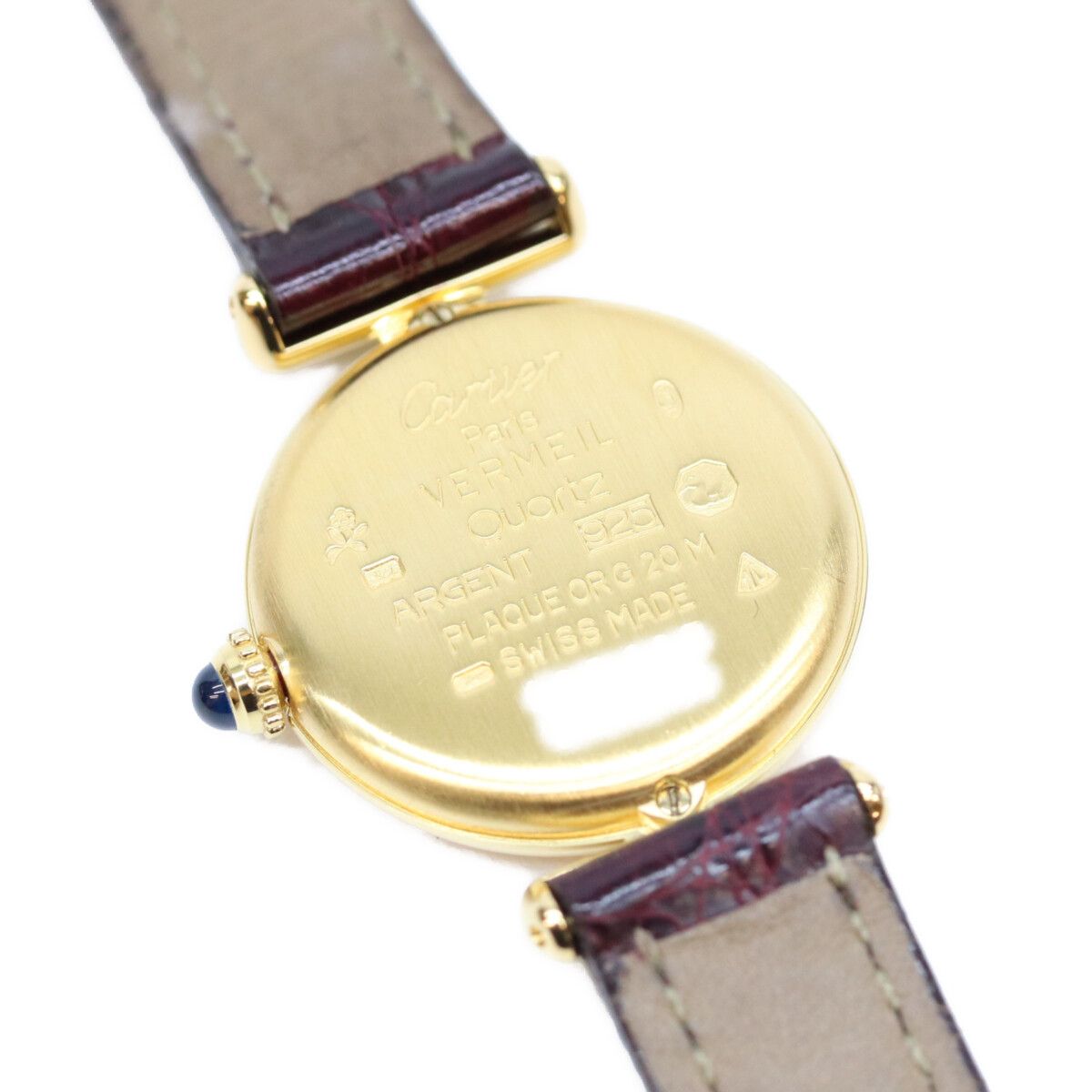 Cartier 925 Must Colisee Vermeil SM Ivory Roman Dial Watch — view 5