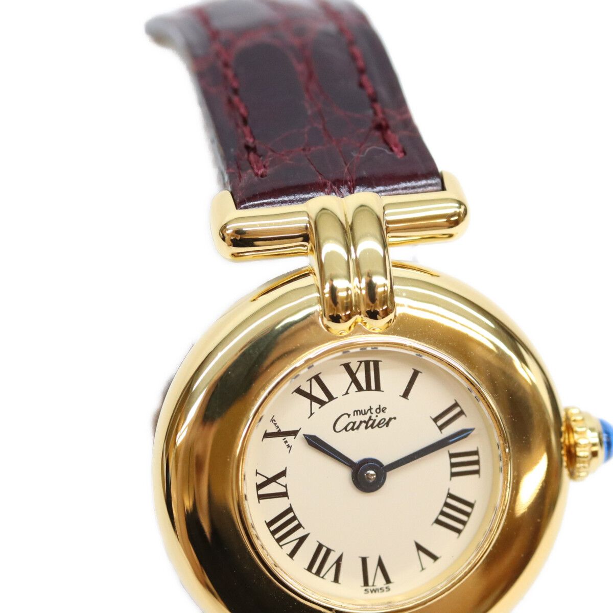 Cartier 925 Must Colisee Vermeil SM Ivory Roman Dial Watch — view 4