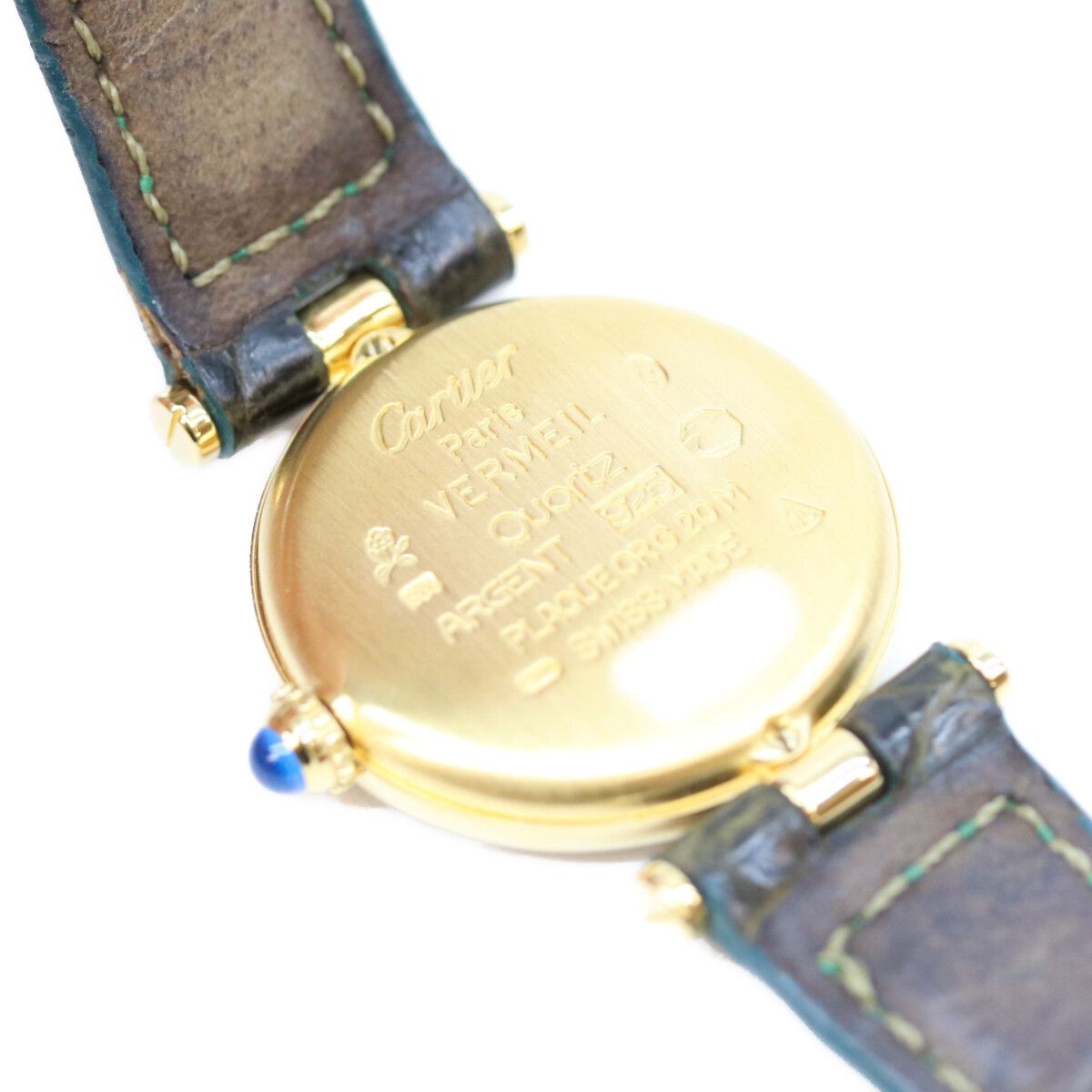 Cartier Must Vendome Vermeil SM Silver Opaline Dial Watch — view 5