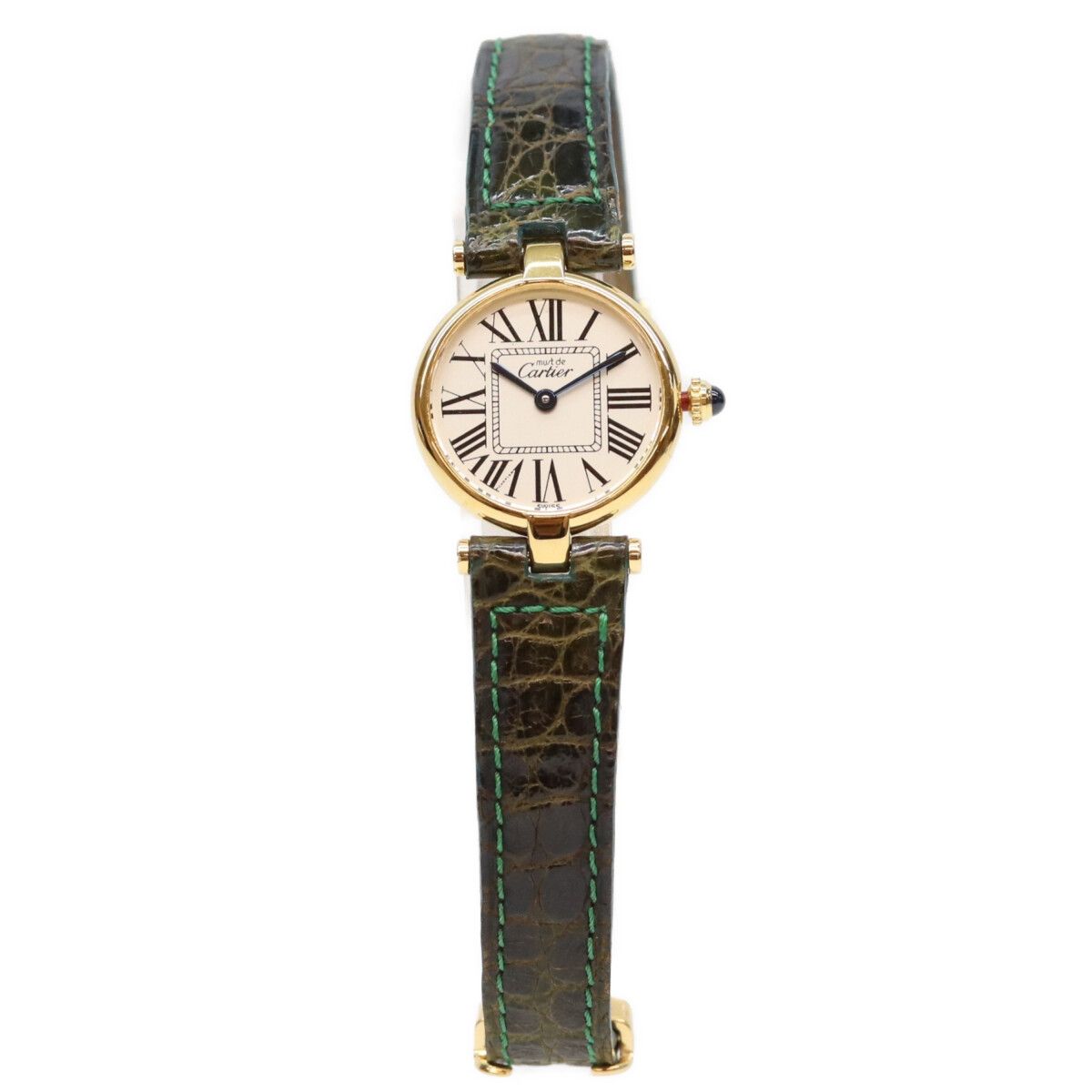Cartier Must Vendome Vermeil SM Silver Opaline Dial Watch — view 2