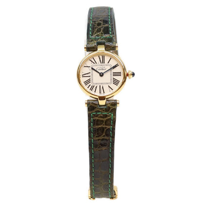 Cartier Must Vendome Vermeil SM Silver Opaline Dial Watch — view 2