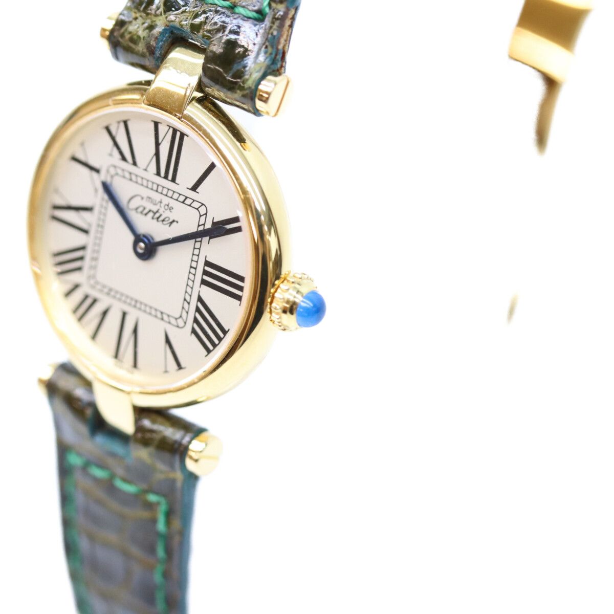 Cartier Must Vendome Vermeil SM Silver Opaline Dial Watch — view 3