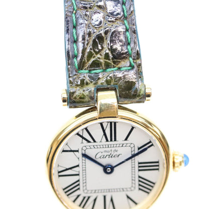 Cartier Must Vendome Vermeil SM Silver Opaline Dial Watch — view 4