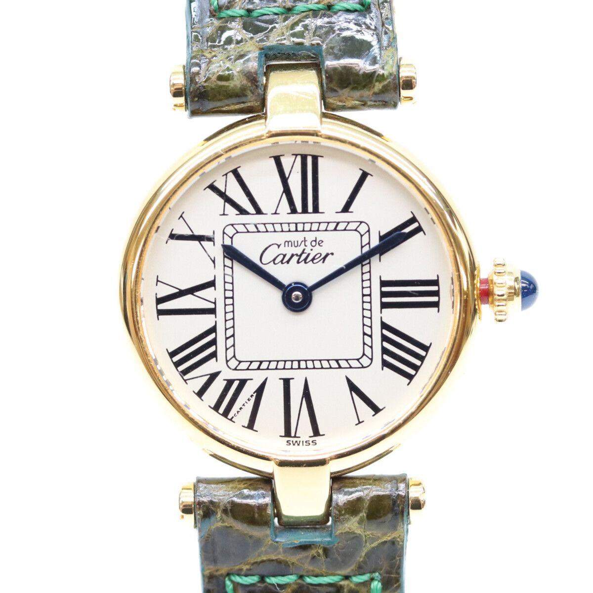 Cartier Must Vendome Vermeil SM Silver Opaline Dial Watch