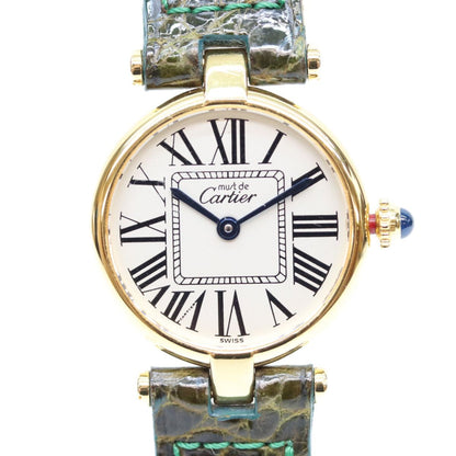 Cartier Must Vendome Vermeil SM Silver Opaline Dial Watch