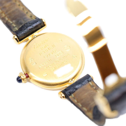 Cartier Must Colisee SM Vermeil Ivory Roman Dial Watch — view 8