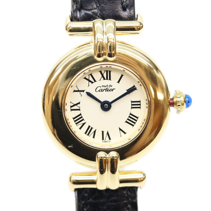 Cartier Must Colisee SM Vermeil Ivory Roman Dial Watch