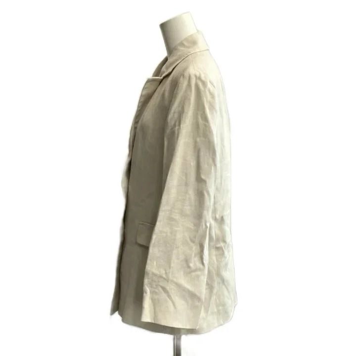 Max Mara S 'S Linen Double Breasted Tailored Jacket Half-Lined Solid 38 — view 2
