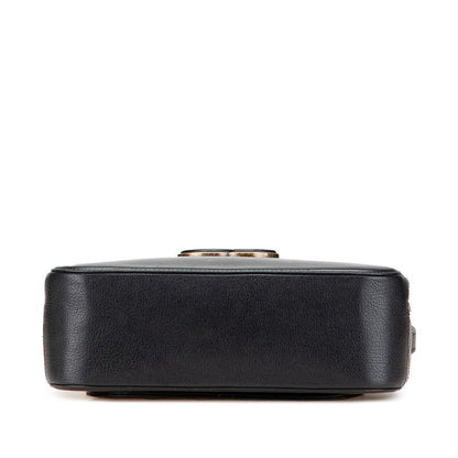 Chanel CC Logo 2-Way Shoulder Bag Black Calfskin — view 3