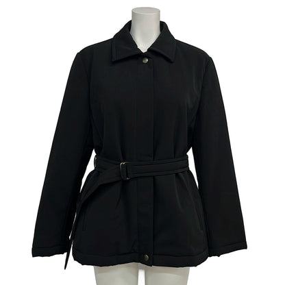 Max Mara Weekend Coat Usa 6 Black Long Sleeve Autumn Winter