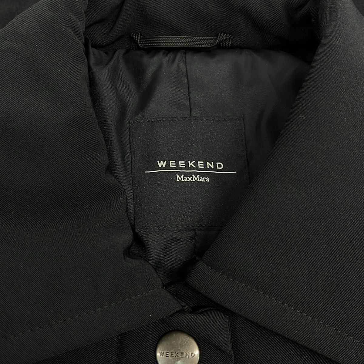 Max Mara Weekend Coat Usa 6 Black Long Sleeve Autumn Winter — view 3
