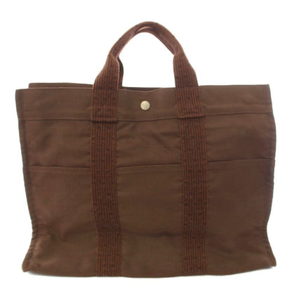 Hermes Her Line Tote Bag MM Canvas Brown TK — view 2