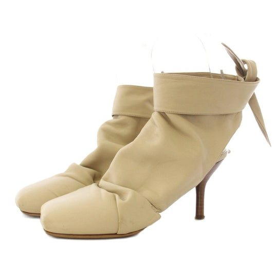 Celine Phoebe Philo Era Wrap Backless Ankle Boots Beige