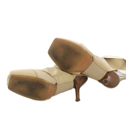 Celine Phoebe Philo Era Wrap Backless Ankle Boots Beige — view 7
