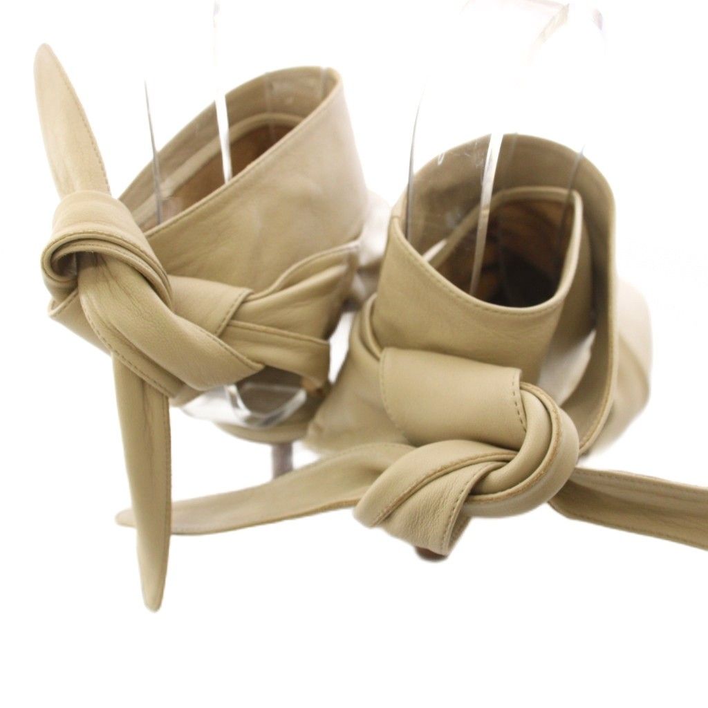 Celine Phoebe Philo Era Wrap Backless Ankle Boots Beige — view 6