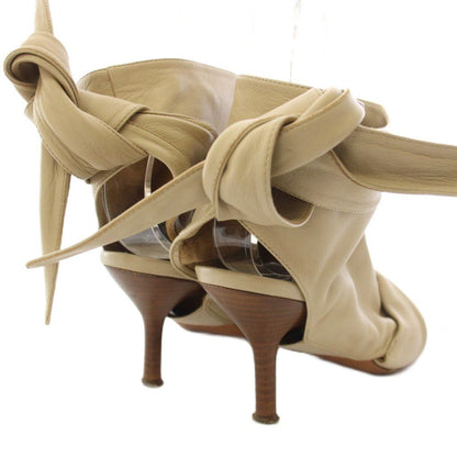 Celine Phoebe Philo Era Wrap Backless Ankle Boots Beige — view 5