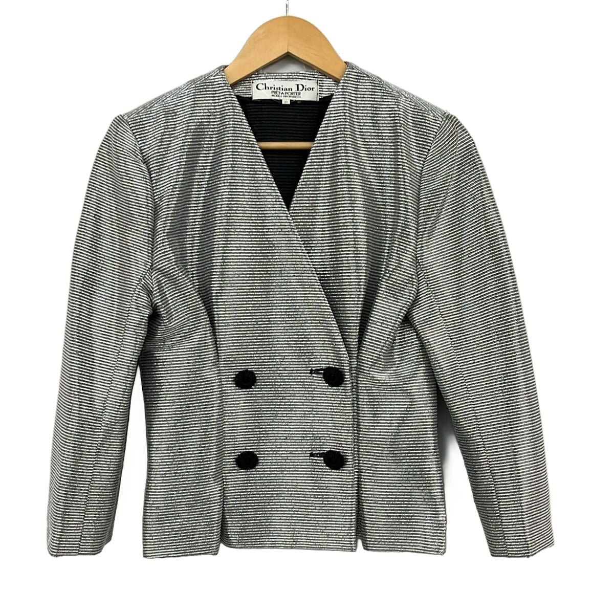 Dior Jacket 11 Silver Long Sleeve Pret-a-porter Spring Fall M