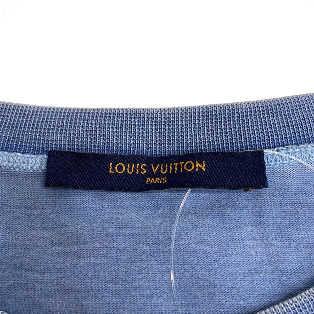 Louis Vuitton Short Sleeve T-Shirt Gda Blue Silver Crew Neck Oversize Washed M — view 3
