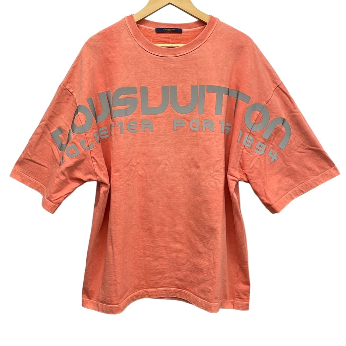 Louis Vuitton Short Sleeve T-Shirt Gda Pink Silver Crew Neck Oversize Washed M