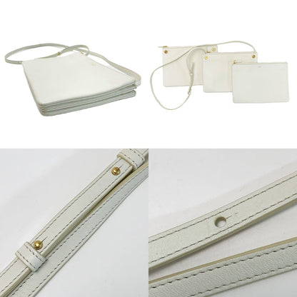 Celine Trio Small Shoulder Bag Lambskin Ivory — view 4
