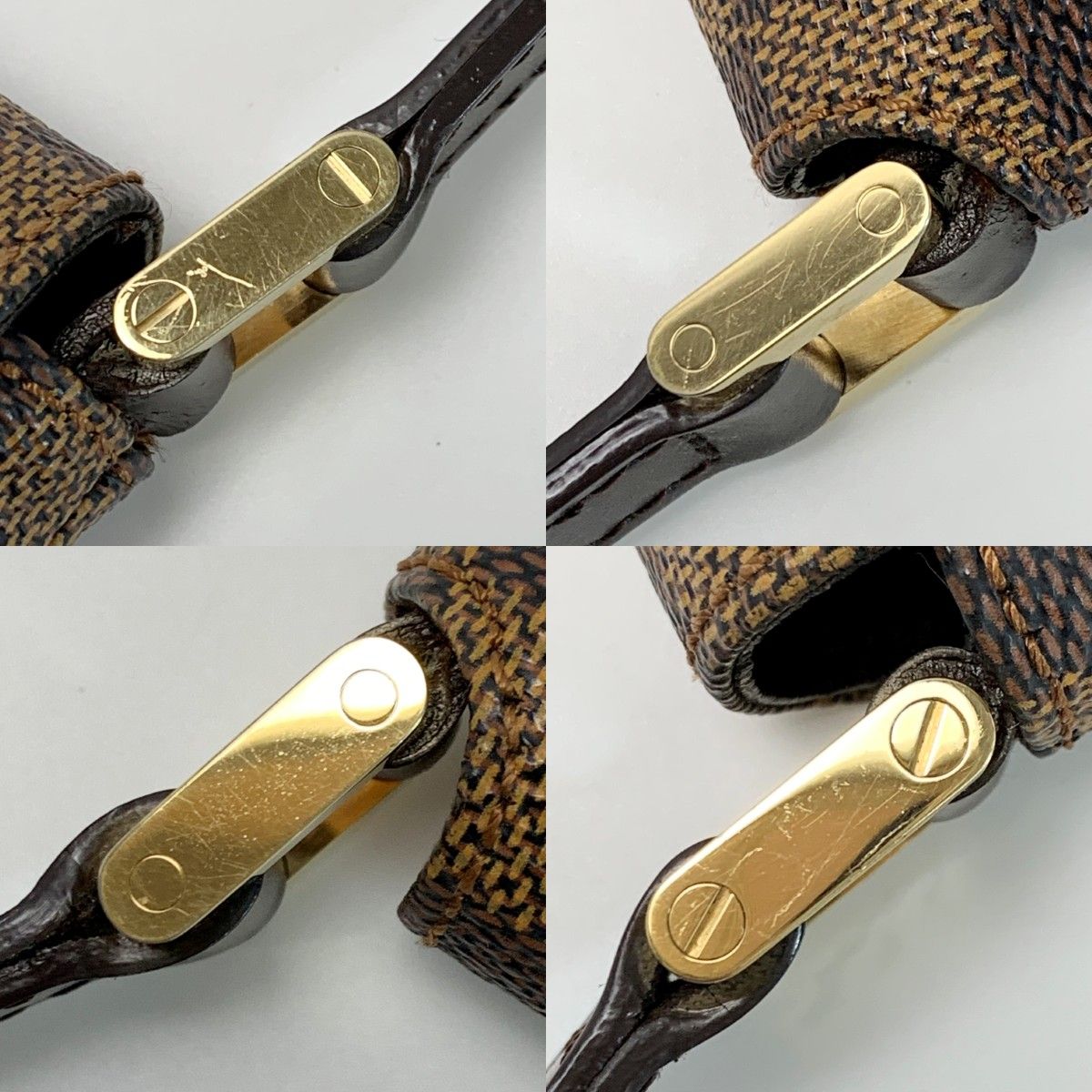 Louis Vuitton Damier Musette Tango Shoulder Bag Gold — view 6