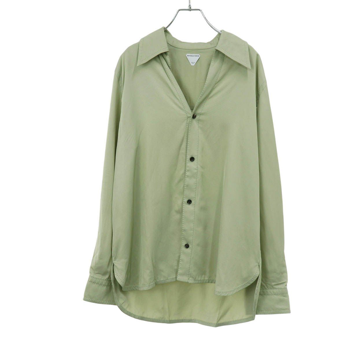 Bottega Veneta Open Neck Shirt Green 38