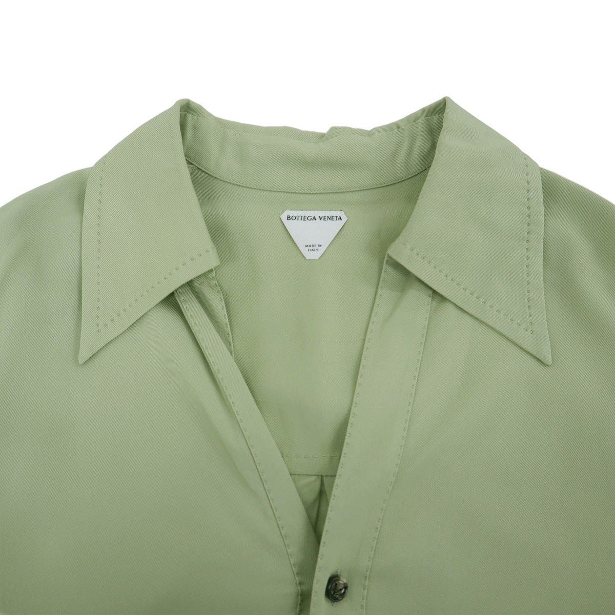 Bottega Veneta Open Neck Shirt Green 38 — view 3