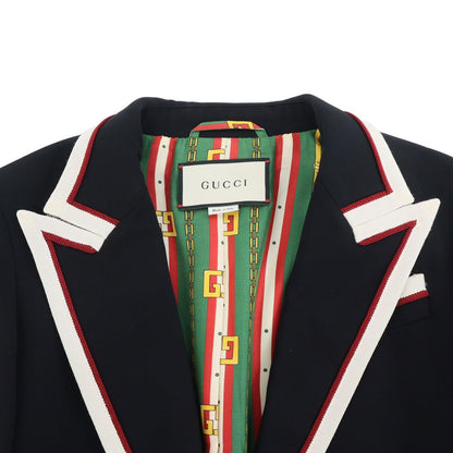 Gucci Peak Lapel Tailored Jacket Black 36 — view 3
