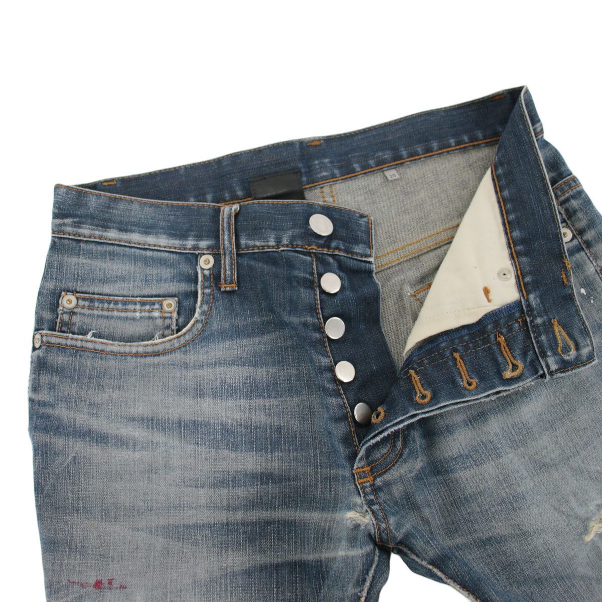 Dior Homme Under My Car Denim Pants Indigo Blue 26 — view 4