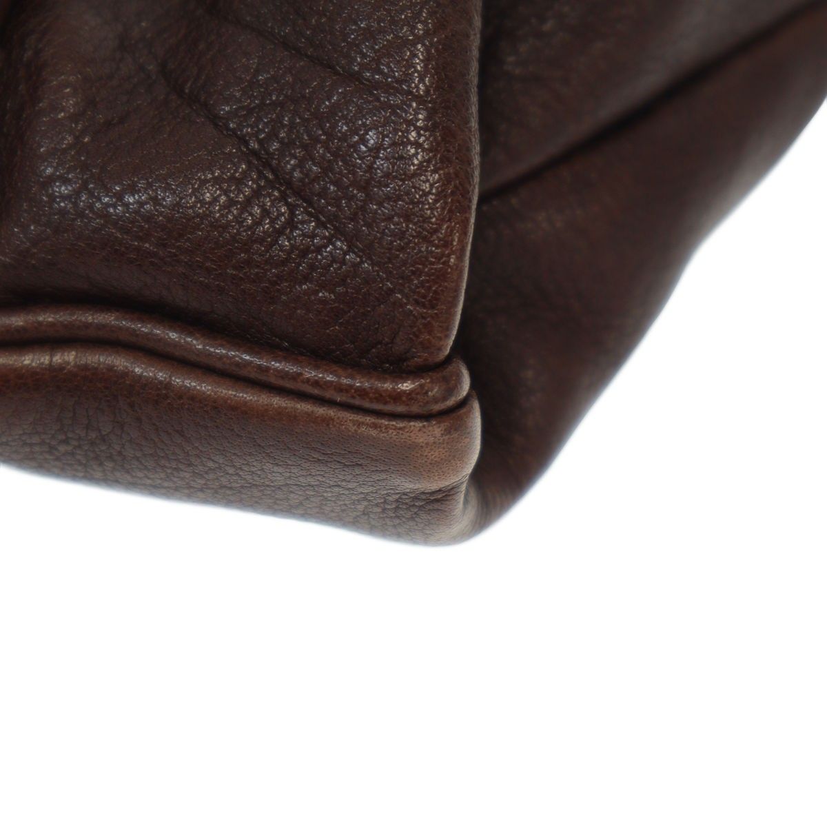 Prada Route Large Leather 2-Way Tote Bag Brown — view 7