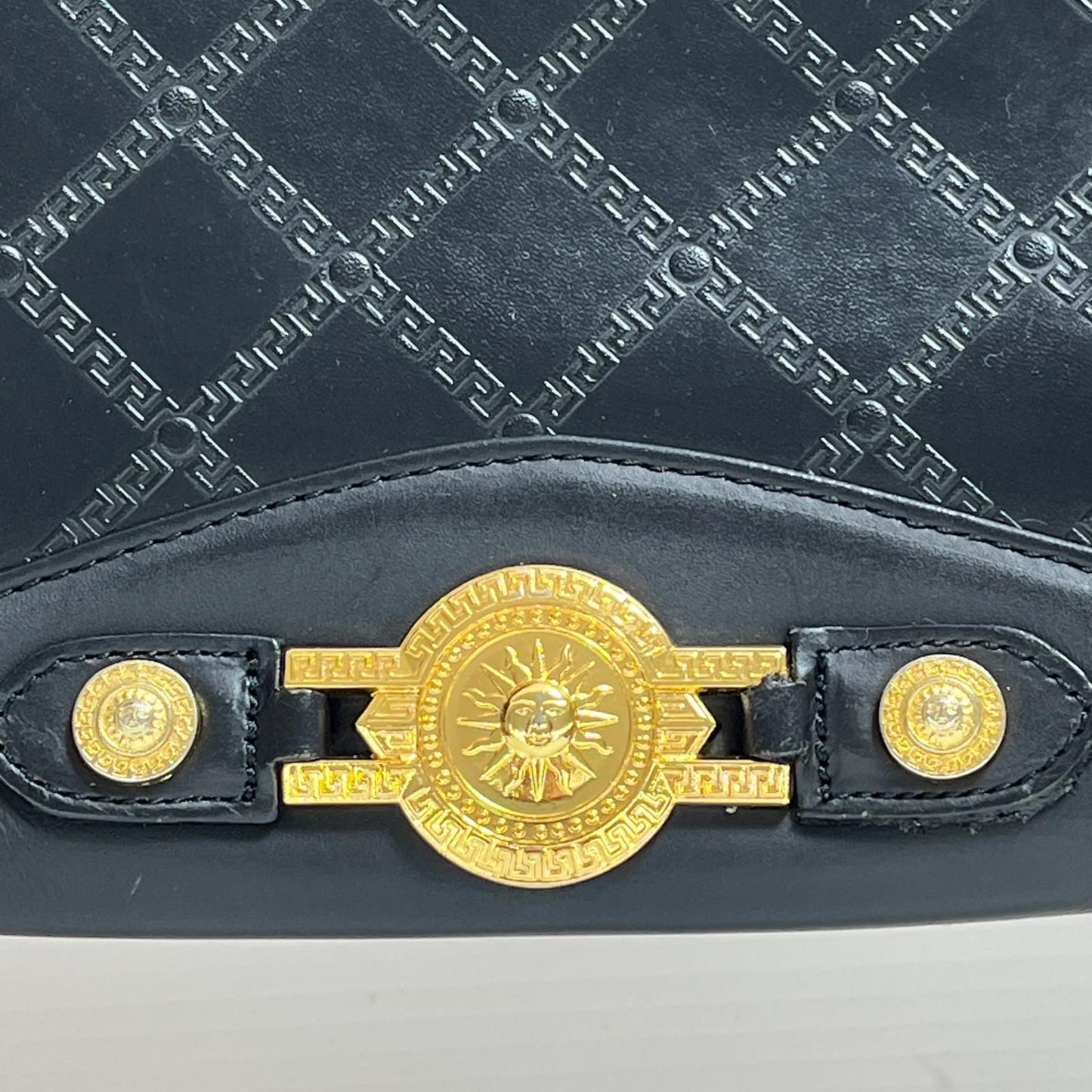 Versace Sunburst Black Mini Boston Corner Yes Travel Bag — view 8