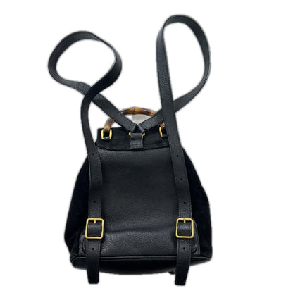 Gucci Backpack Bamboo Velour Leather Black — view 3