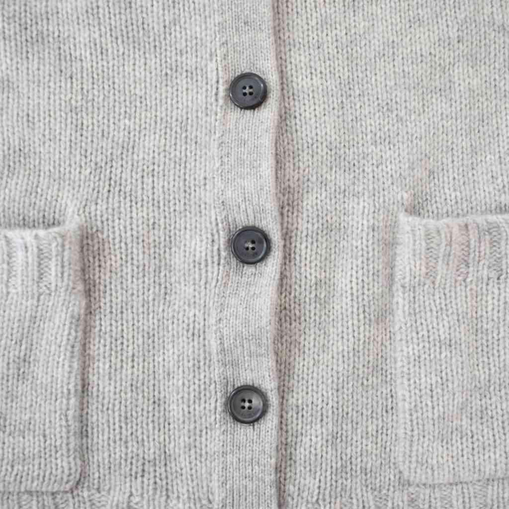 Celine Cardigan Cashmere Front Button Knit Sweater Gray L — view 5