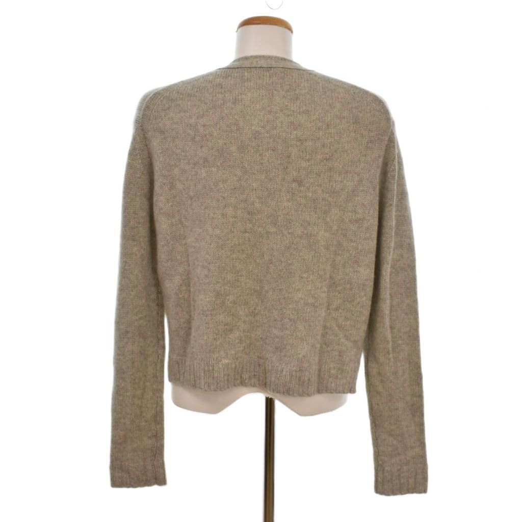 Celine Cardigan Cashmere Front Button Knit Sweater Gray L — view 3