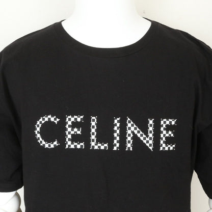 Celine Logo Short Sleeve T-Shirt Black Top L — view 2