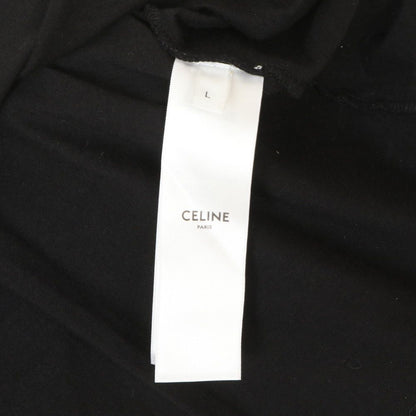 Celine Logo Short Sleeve T-Shirt Black Top L — view 7
