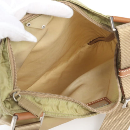 Prada Tessuto Nylon Triangle Logo Leather Shoulder Bag Crossbody Messenger — view 7