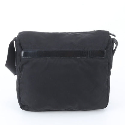 Prada White Tessuto Nylon Triangle Logo Leather Shoulder Bag Crossbody Messenger — view 3