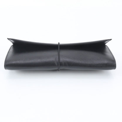 Prada Saffiano Leather Clutch Hand Second Pouch Black — view 4