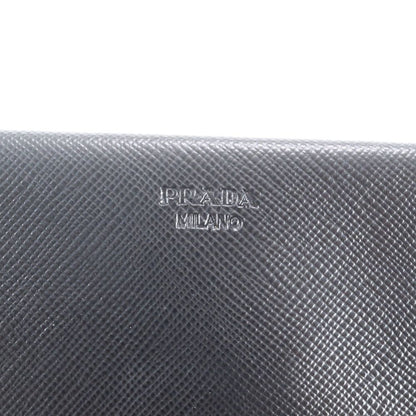 Prada Saffiano Leather Clutch Hand Second Pouch Black — view 7