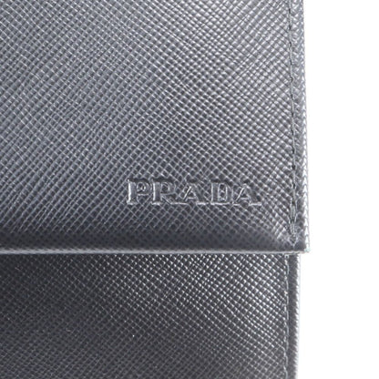 Prada Saffiano Leather Clutch Hand Second Pouch Black — view 8