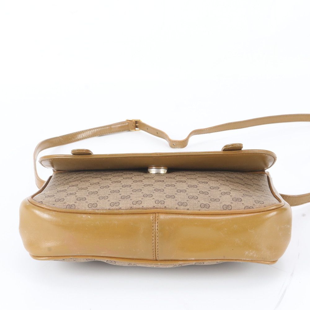 Gucci Micro GG Canvas Leather Shoulder Bag — view 5
